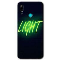 Huawei P smart 2019 Kılıf Baskılı Kapak - Neon İnscription +Tam Ekran Koruyucu