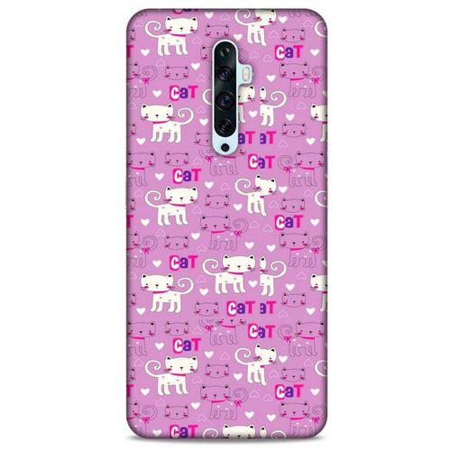 Lopard Oppo Reno 2z Uyumlu Kılıf Kediler (4) Koruma Kılıfı Pink Cat