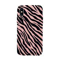 iPhone XS Zebra Pattern Premium Silikonlu Telefon Kılıfı
