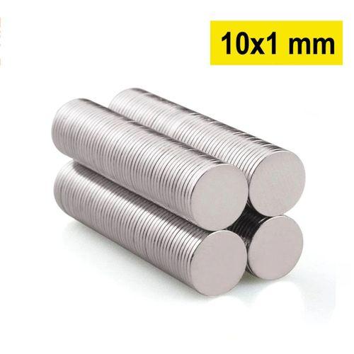 1 Adet 10x1mm Yuvarlak Neodyum Mıknatıs Güçlü Dayanıklı Magnet Nikel Kaplama