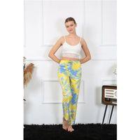 Kadın Pamuklu Alt Pijama Sarı