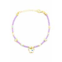 Kelebek Boncuk Bileklik - Mor