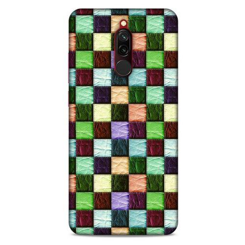 Xiaomi Redmi 8 Kılıf Patchwork (6) Silikon Kılıf Su Yeşili