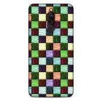 Xiaomi Redmi 8 Kılıf Patchwork (6) Silikon Kılıf Su Yeşili