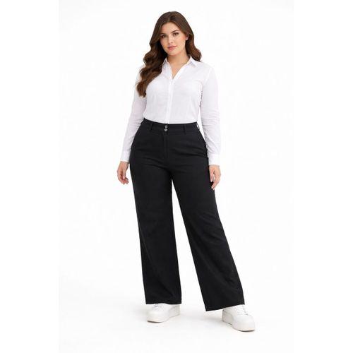 Kadın Kanvas Düşük Bel Bol Pantolon BOLT-036