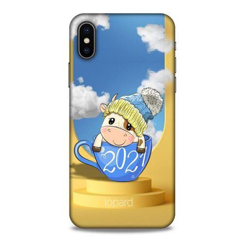 Apple iPhone XS Kılıf FunnyMaX (3) Kapak Sarı Kupa Köpek