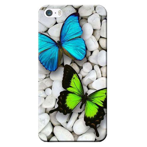 iPhone 5/5S Kılıf Kelebekler Baskılı Esnek TPU Silikon
