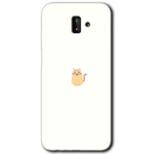 Galaxy J6 Plus Kılıf HD Desen Baskılı Arka Kapak - Cat Minimalism + Kırılmaz Cam