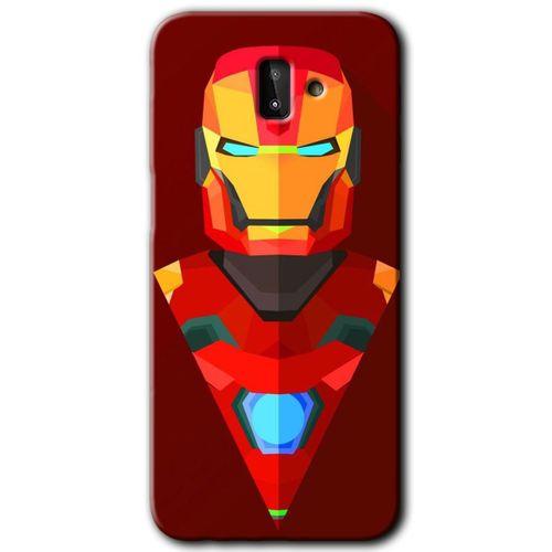 Galaxy J8 Kılıf HD Desen Baskılı Arka Kapak - İron Man Çizim + Kırılmaz Cam