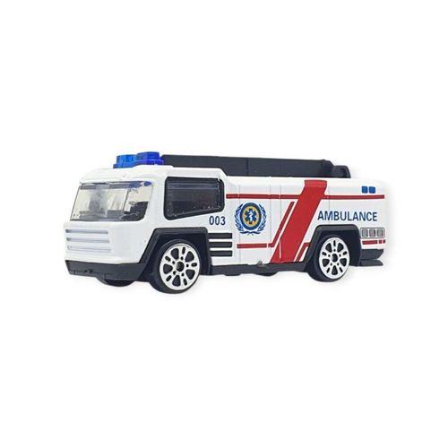 3'lü İş Makinaları Road Seti - Die Cast - DS044 - Ambulans