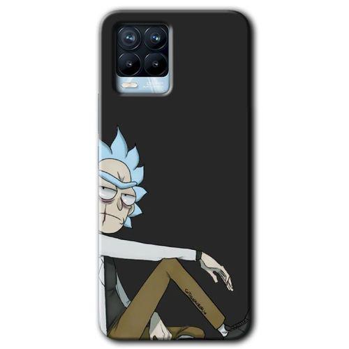 Realme 8 Pro Kılıf Baskılı Kapak - Rick + 5D Tam Kaplayan Cam