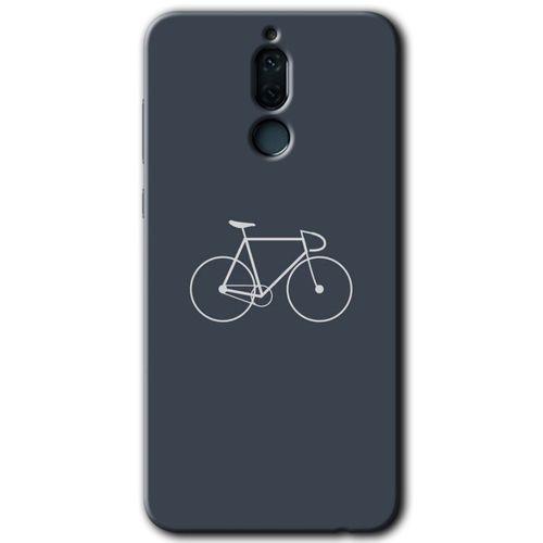 MRCİLETİSİM Huawei Mate 10 Lite Kılıf HD Desen Baskılı Arka Kapak + Temperli Cam - Bike