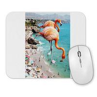 Flamingos On The Beach Mouse Pad