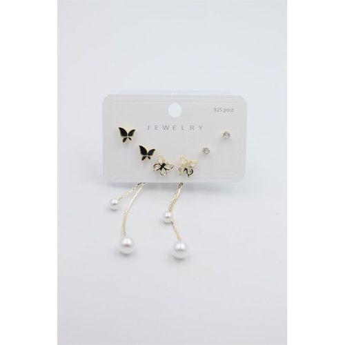 Çoklu Set Küpe - Altın