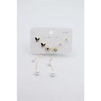 Çoklu Set Küpe - Altın