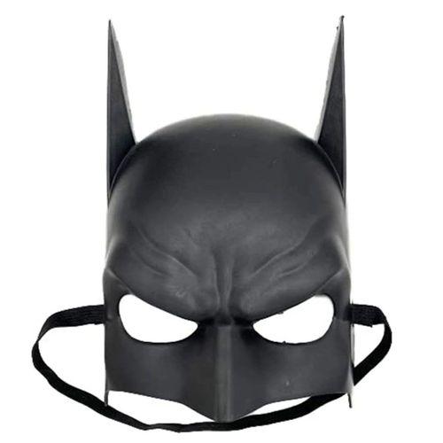 Siyah Renk Çocuk Boy Arkadan Lastikli Batman Maskesi A Kalite  20x14 Cm - Lisinya