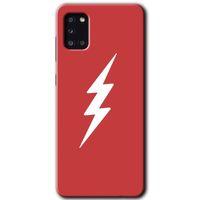 MRCİLETİSİM Samsung Galaxy A31 Kılıf HD Desen Baskılı Arka Kapak + Temperli Cam - Flash Logo