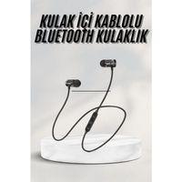 Sports Mıknatıslı Siyah Bluetooth Kulaklık Kablolu Uzun Pil Ömrü