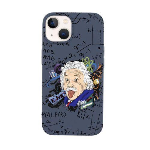 iPhone 14 Plus Einstein In Formula Desenli Premium Silikonlu Telefon Kılıfı