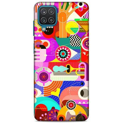 Lopard Samsung Galaxy A12 Uyumlu Kılıf Soyut Sanat (19) Baskılı Kılıfları