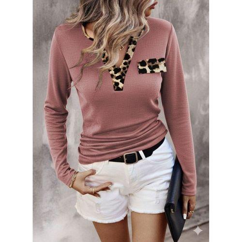 Kadın Uzun Kollu V Yakalı Kaşkorse Bluz