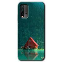 MRCİLETİSİM Xiaomi Redmi 9T Kılıf Baskılı Kapak - House In Woods + 5D Tam Kaplayan Cam