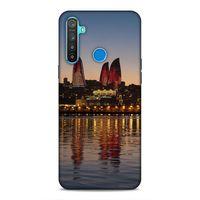 Realme 5i Uyumlu Kılıf Azarbaijan (28) Arka Kapak Alov Kuleleri