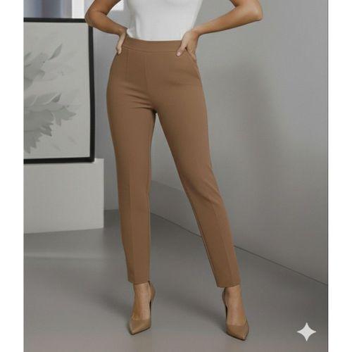 Kadın Yüksek Bel Ithal Krep Pantolon