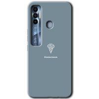 MRCİLETİSİM Tecno Spark 7 Pro Kılıf HD Desen Baskılı Arka Kapak+Temperli Cam - Beyin Gıdası