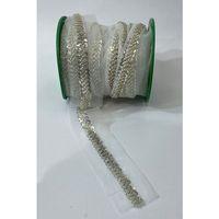 Kum Boncuk ve Pul İşlemeli Şerit 1 mt