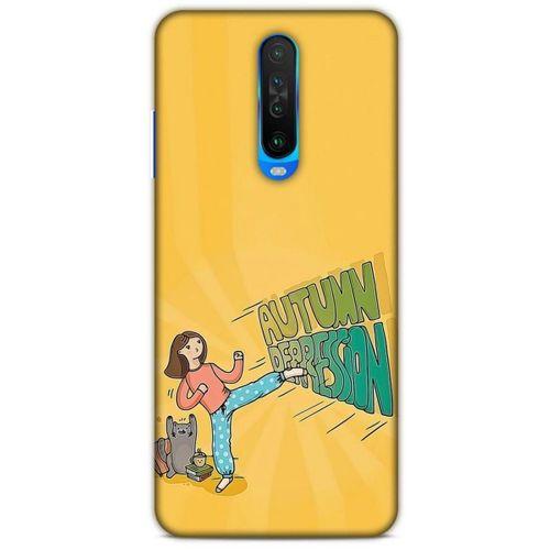 Xiaomi Poco X2 Kılıf Depresyon (44) Tough Armor Kılıf Mor Kahve