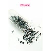 Uzun Boru Kesme Boncuk Çap 2mm Uzunluk 10 mm - 60 Gram - Siyah Beyaz - BNC290