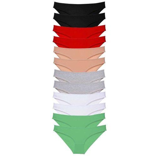 12 adet Süper Eko Set Likralı Kadın Slip Külot Set 2