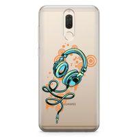 Huawei Mate 10 Lite Kılıf Dj Kulaklığı Arka Kapak Koruma Desenli Full Koruyucu