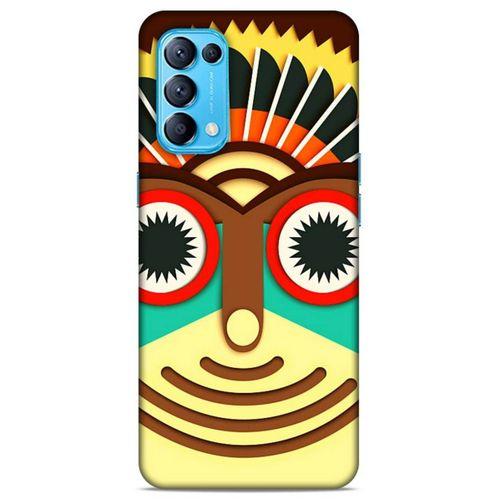 Lopard Oppo Reno 5 5G Uyumlu Kılıf Soyut Sanat (3) Baskılı Kapak