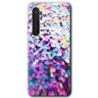 MRCİLETİSİM Xiaomi Mi Note 10 Lite Kılıf HD Desen Baskılı Arka Kapak + Temperli Cam - Mosaic Fragments Colorfull
