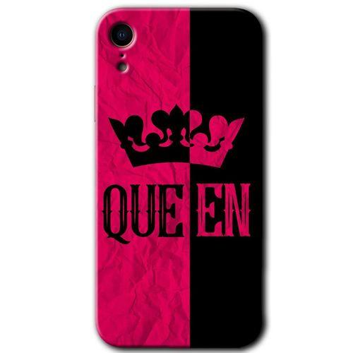 BeRa Aksesuar iPhone XR Kılıf Baskılı Kapak - Queen +Tam Kaplayan Mat Seramik
