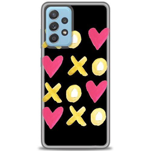 Samsung Galaxy A52 Kılıf HD Baskılı Kılıf - XOXOXO + Tam Ekran Koruyucu