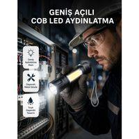 Profesyonel 4 Modlu Şarjlı El Feneri | 1300 Mah Batarya | Cree Led Teknolojisi