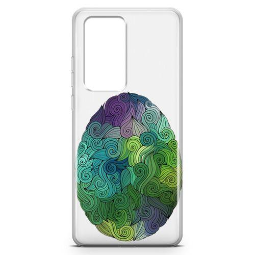 Huawei P40 Pro Kılıf Tüylü Yumurta Arka Kapak Koruma Desenli Full Koruyucu