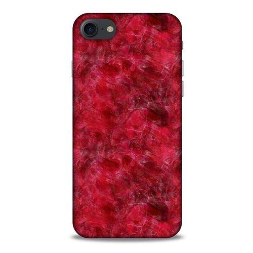 Mermer Desenli (6) Tema Silikon Kılıf Kırmızı Apple Iphone 8 Kılıf
