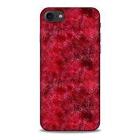 Mermer Desenli (6) Tema Silikon Kılıf Kırmızı Apple Iphone 8 Kılıf