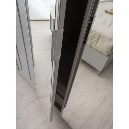 Yakamoz 6 Kapaklı Aynalı Elbise Dolabı Gardrop 253x64x213