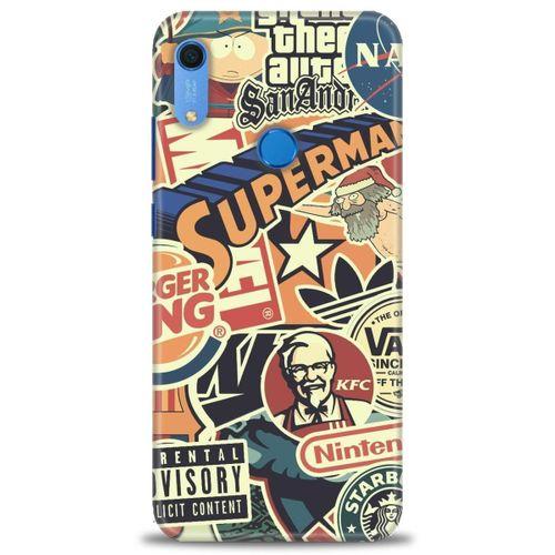 Huawei Y6S Kılıf HD Baskılı Kılıf - Superman + Tam Ekran Koruyucu