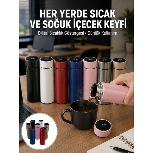 Uzun Süre Isı Koruma Sağlayan Dijital Göstergeli Termos Yeni Nesil