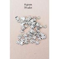 Oya Abiye Bileklik Kolye Pleksi Metalik Plastik Pul Gümüş Renk 8 gram 70 adet - BNC502