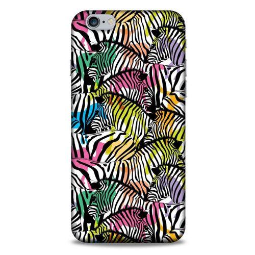 Animax Colorful Zebra Apple Iphone 6S Plus Kılıf Desenli Silikon
