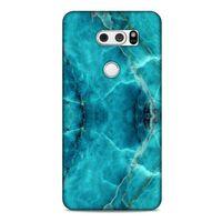 Mermer Desenli (13) Tema Silikon Kap Turkuaz LG K40S Kılıf