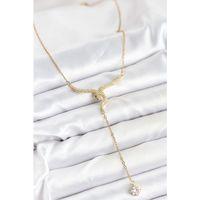 316L Çelik Zincir Gold Renk Yılan Model Y Kolye