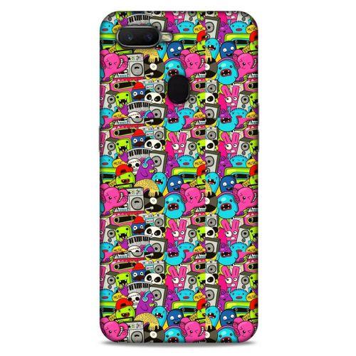 Graffitix (34) Desenli Silikon Kapak Oppo Ax7 Kılıf